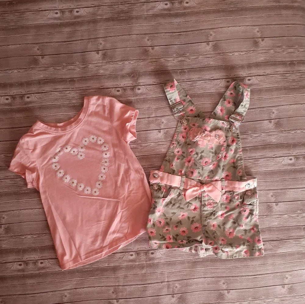 10/$40 Girls Overalls Shorts Outfit
